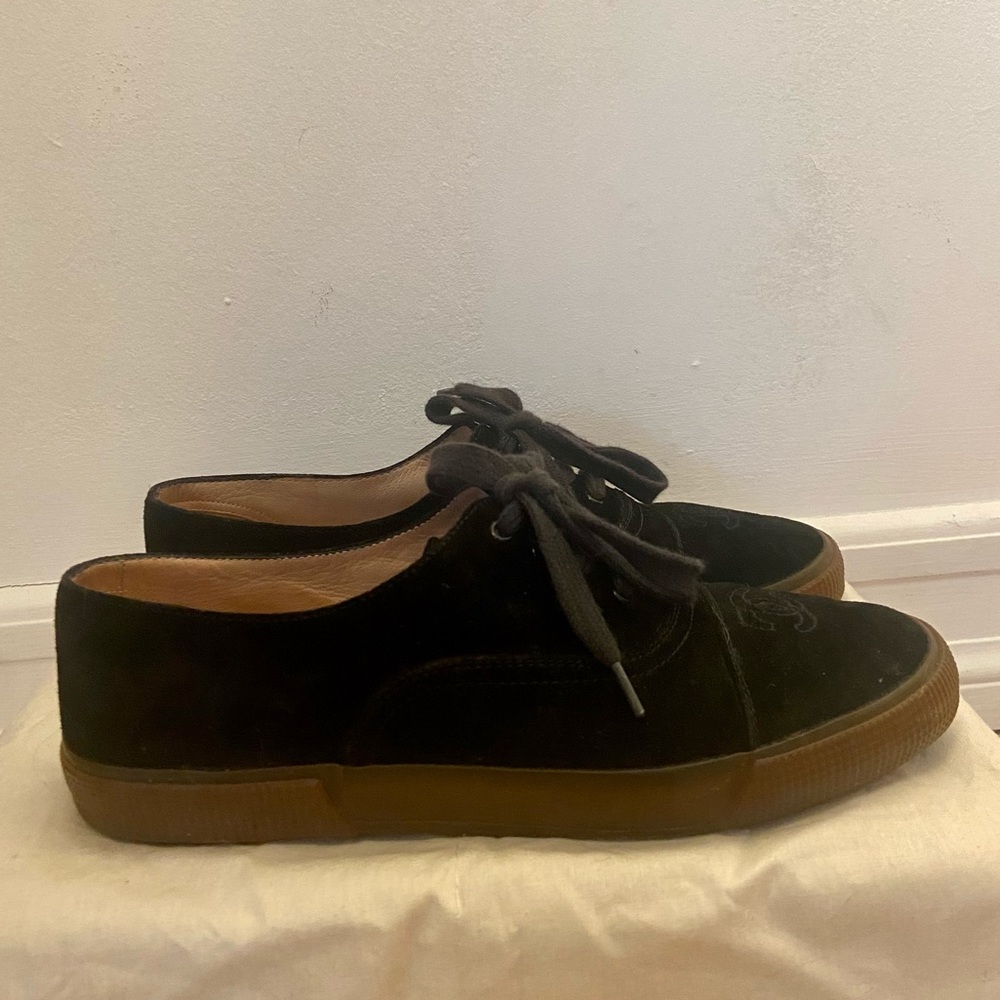 Chanel Suede Gum Sole Sneakers